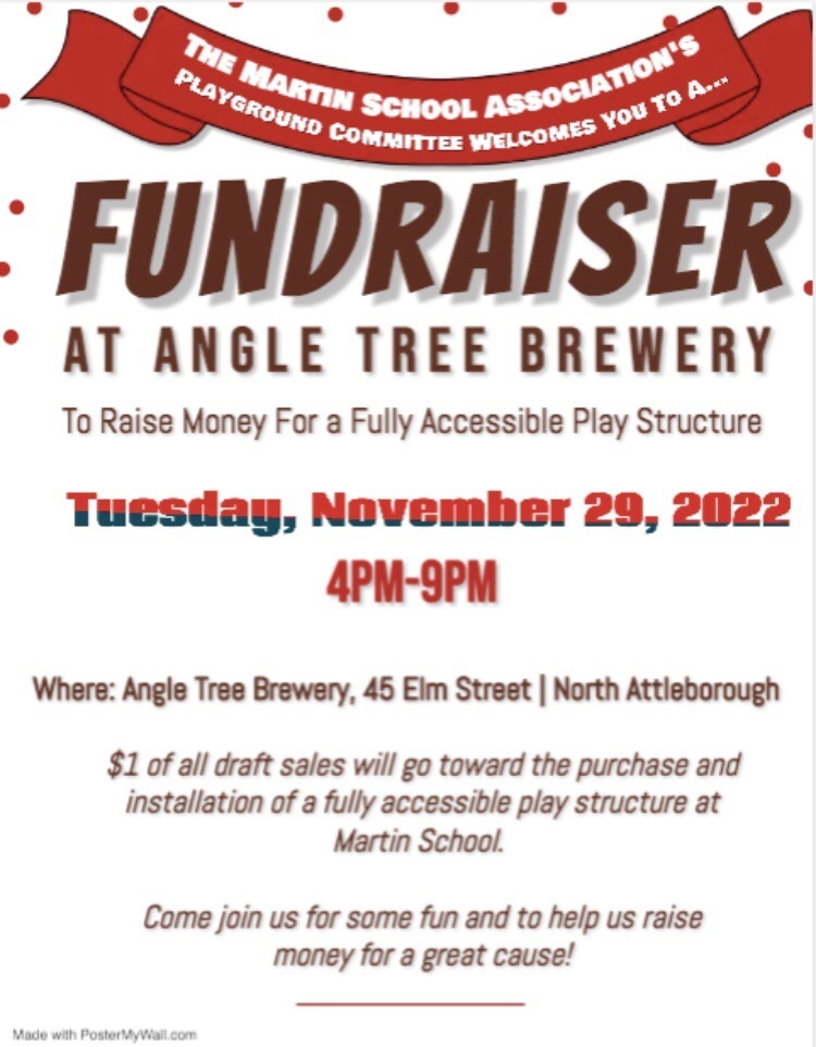 fundraiser on 11/29 at Angle Tree Brewery, 4-9pm